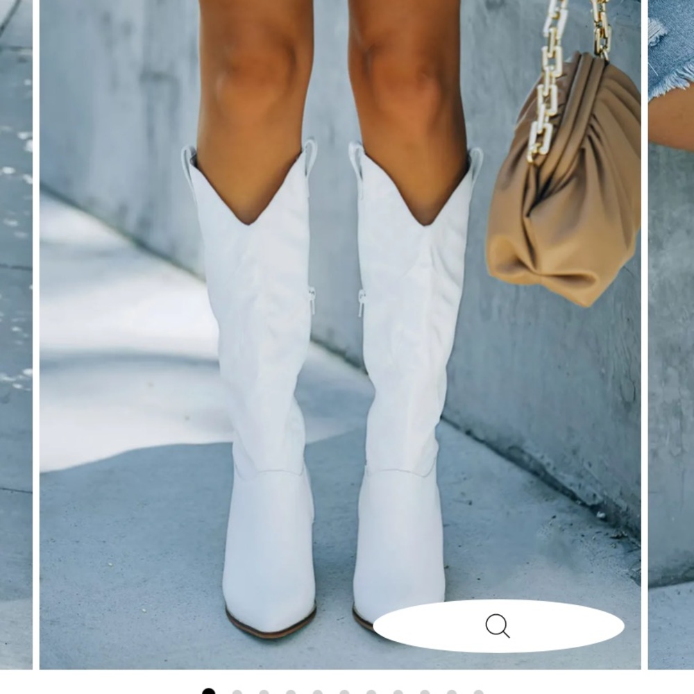 Vici White Cowboy Boots size 6